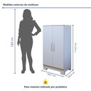 Ver imagem 3 de Armário Multiuso 2 Portas Triunfo Branco