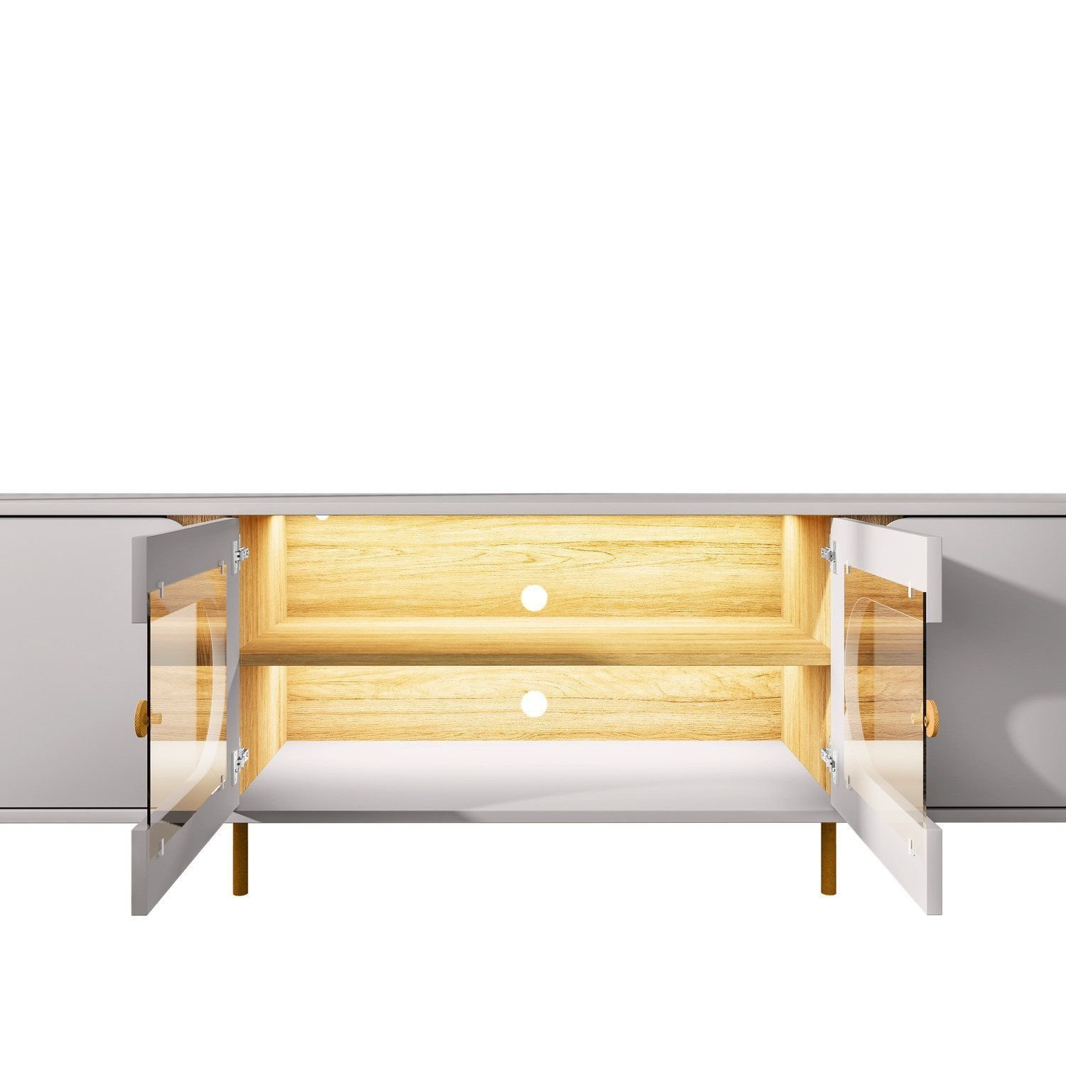 Rack para TV até 75 Polegadas com Led Bordas Arredondadas Juquehy - 11