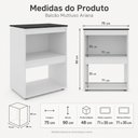 Ver imagem 4 de Armário Multiuso Ariana para Micro-Ondas e Cooktop Cozinha Pequena Branco - Abmaza