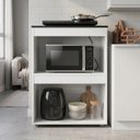Ver imagem 1 de Armário Multiuso Ariana para Micro-Ondas e Cooktop Cozinha Pequena Branco - Abmaza
