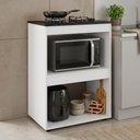 Ver mais imagens de Armário Multiuso Ariana para Micro-Ondas e Cooktop Cozinha Pequena Branco - Abmaza