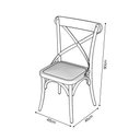 Ver imagem 5 de Kit 6 Cadeiras Katrina X Off White Assento Bege Aço