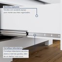 Ver imagem 4 de Cômoda para Quarto 2 Portas e 4 Gavetas com Chave 120,5cm com Pés Floripa Branco
