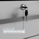 Ver imagem 5 de Cômoda para Quarto 2 Portas e 4 Gavetas com Chave 120,5cm com Pés Floripa Branco