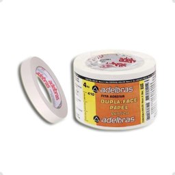 Fita Dupla Face Adesiva Fina Papel Rolo 18mm X30m Cor Branco - 3