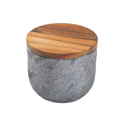 Saleiro Organic 12 cm Pedra Sabão e Madeira Teca Tramontina 13518/051 - 1