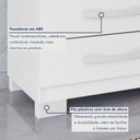 Ver imagem 5 de Cômoda para Quarto Sapateira 1 Porta 4 Gavetas Nicho Itapema Branco
