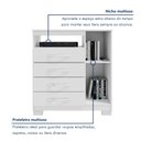 Ver imagem 7 de Cômoda Sapateira 1 Porta 4 Gavetas Itapema