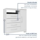 Ver mais imagens de Cômoda para Quarto Sapateira 1 Porta 4 Gavetas Nicho Itapema Branco