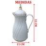Garrafa Térmica de Mesa Elegante Cinza Café Chá Leite de 1l - 2