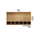 Ver imagem 4 de Armário Aéreo de Cozinha com 1 Porta e Mini Adega 100% Mdf Napoli Prime Rio Doce Amendoa-chumbo