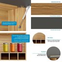 Ver imagem 3 de Armário Aéreo de Cozinha com 1 Porta e Mini Adega 100% Mdf Napoli Prime Rio Doce Amendoa-chumbo