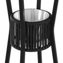 Ver imagem 5 de Mesa Bistrô Redonda com Porta Gelo Madeira Maciça e Aço 105x70cm Marrom Preto/Nature