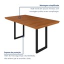 Ver imagem 7 de Mesa de Jantar 4 Lugares Ripado Industrial Madeira Maciça 200x90cm Itália Marrom Preto/Marrom