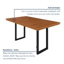 Ver imagem 5 de Mesa de Jantar 4 Lugares Ripado Industrial Madeira Maciça 200x90cm Itália Marrom Preto/Marrom