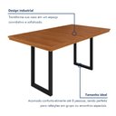 Ver imagem 6 de Mesa de Jantar 4 Lugares Ripado Industrial Madeira Maciça 200x90cm Itália Marrom Preto/Marrom