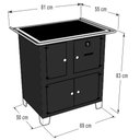 Ver imagem 2 de Fogão a Lenha Roma Chapa Vitrocerâmica Preto Direito Antonow