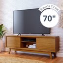 Ver imagem 5 de Rack Bancada para TV até 65 Polegadas 164cm x 58,5cm 2 Portas Pés Retrô Atlas Marrom