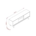 Ver imagem 4 de Rack Bancada para TV até 65 Polegadas 164cm x 58,5cm 2 Portas Pés Retrô Atlas Marrom