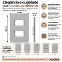 Ver imagem 5 de Placa 4x2 + Suporte 2 Posto Níquel Infiniti Plus Cor:Níquel