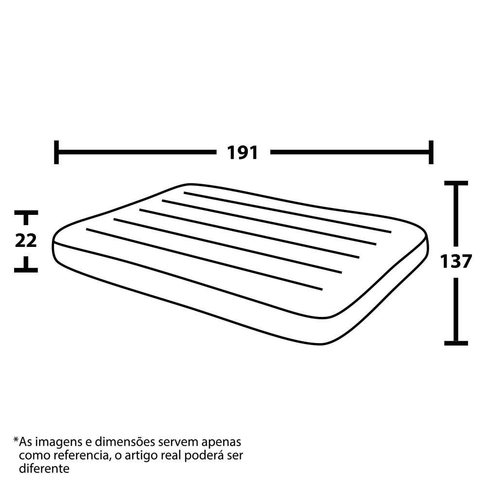 Colchão Casal Infável + Bomba de Ar Elétrica 110v VG Plus - 6