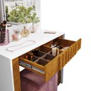 Ver mais imagens de Penteadeira Camarim Rouge 90x156x43,5 cm Branco/Marromle