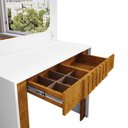 Ver imagem 7 de Penteadeira Camarim Rouge 90x156x43,5 cm Branco/Marromle