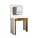 Ver imagem 2 de Penteadeira Camarim Rouge 90x156x43,5 cm Branco/Marromle