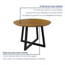 Ver imagem 6 de Mesa de Jantar Redonda Mdf 120x120x80cm Coliseu