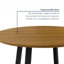 Ver imagem 4 de Mesa de Jantar Redonda 4 Lugares MDF 120cm Coliseu Marrom/Preto