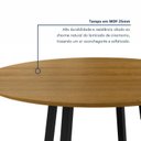 Ver imagem 4 de Mesa de Jantar Redonda 6 Lugares Tampo de MDF 150cm Coliseu Marrom Preto/Marrom