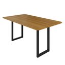 Ver imagem 1 de Mesa de Jantar 6 Lugares MDF 160cm Marrom/Preto