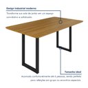 Ver imagem 6 de Mesa de Jantar 6 Lugares MDF 160cm Marrom/Preto