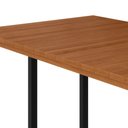 Ver mais imagens de Mesa de Jantar 6 Lugares Ripado Industrial Madeira Maciça 160x90cm Itália Marrom Preto/Marrom