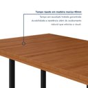 Ver imagem 4 de Mesa de Jantar 6 Lugares Ripado Industrial Madeira Maciça 160x90cm Itália Marrom Preto/Marrom