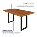 Ver imagem 7 de Mesa de Jantar 6 Lugares Ripado Industrial Madeira Maciça 160x90cm Itália Marrom Preto/Marrom