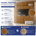 Ver imagem 4 de Painel para TV até 75 Polegadas MDF 240CMX244,5cm Frisado New Guapore Marrom
