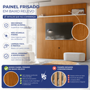 Ver imagem 3 de Painel Ripado MDF para TV até 75 Polegadas 238CMX244,5cm Frisado New Guaporé Marrom
