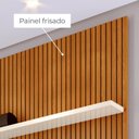 Ver imagem 5 de Painel Ripado MDF para TV até 75 Polegadas 238CMX244,5cm Frisado New Guaporé Marrom