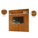 Ver imagem 6 de Painel Ripado MDF para TV até 75 Polegadas 238CMX244,5cm Frisado New Guaporé Marrom