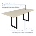 Ver imagem 6 de Mesa Retangular Mdf com Vidro 200x90cm Itália