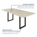 Ver mais imagens de Mesa Retangular Mdf com Vidro 200x90cm Itália