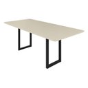 Ver imagem 3 de Mesa de Jantar 8 Lugares Tampo de Vidro 200cm Itália Branco/Preto/Off White