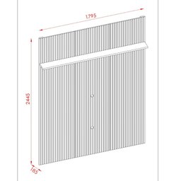 Painel para TV até 75 Polegadas 180cm New Interlagos - 3