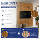 Ver imagem 4 de Painel para TV até 75 Polegadas Frisado MDF 244,5cmx180cm New Interlagos Cumaru