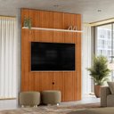 Ver imagem 1 de Painel para TV até 75 Polegadas MDF 180CMX244,5cm New Interlagos Marrom