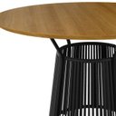 Ver imagem 5 de Mesa de Jantar Redonda 4 Lugares MDF 120cm Roma Marrom/Preto