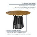 Ver mais imagens de Mesa de Jantar Redonda 4 Lugares MDF 120cm Roma Marrom/Preto