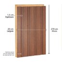 Ver imagem 6 de Painel Ripado 6CMX15CMX2,70CMMDF Marrom/Milano Casablanca