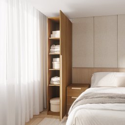 Guarda-roupa Modular 40cm 1 Porta com Prateleiras Jade Cabecasa Madeiramadeira - 7